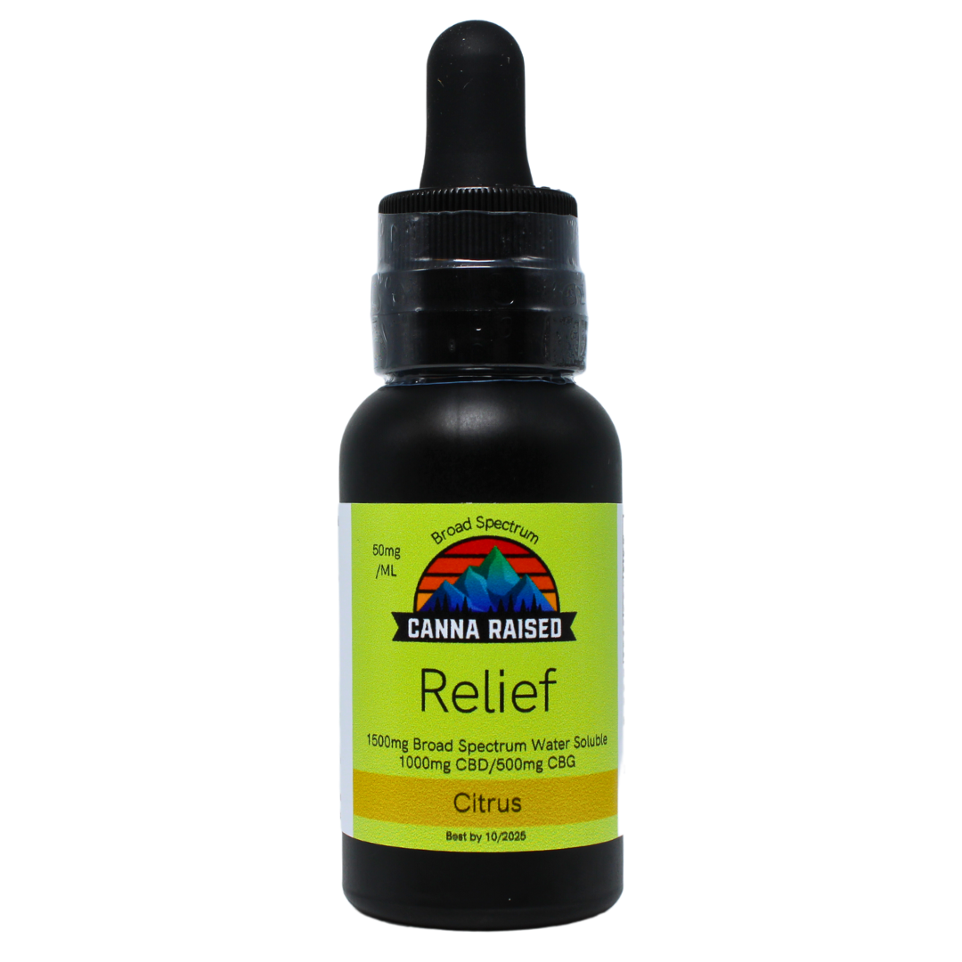 Relief: Broad Spectrum CBD Nano Water Soluble (1500mg/Bottle)
