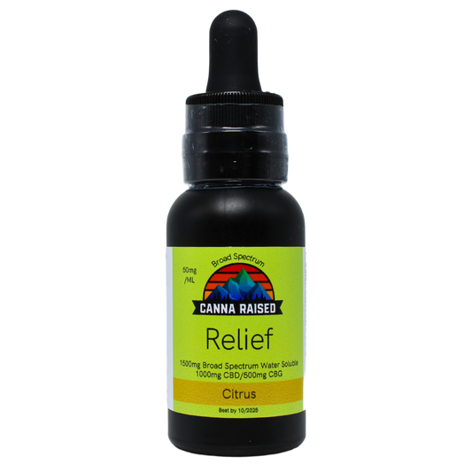 Relief: Broad Spectrum CBD Nano Water Soluble (1500mg/Bottle)