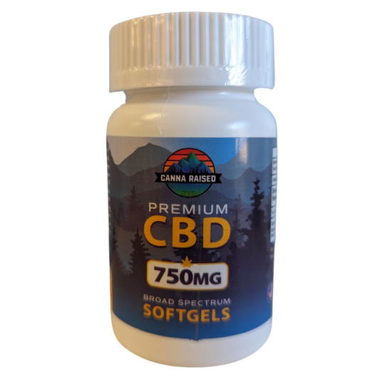 CannaRaised: Broad Spectrum CBD Capsules (25mg/30ct)