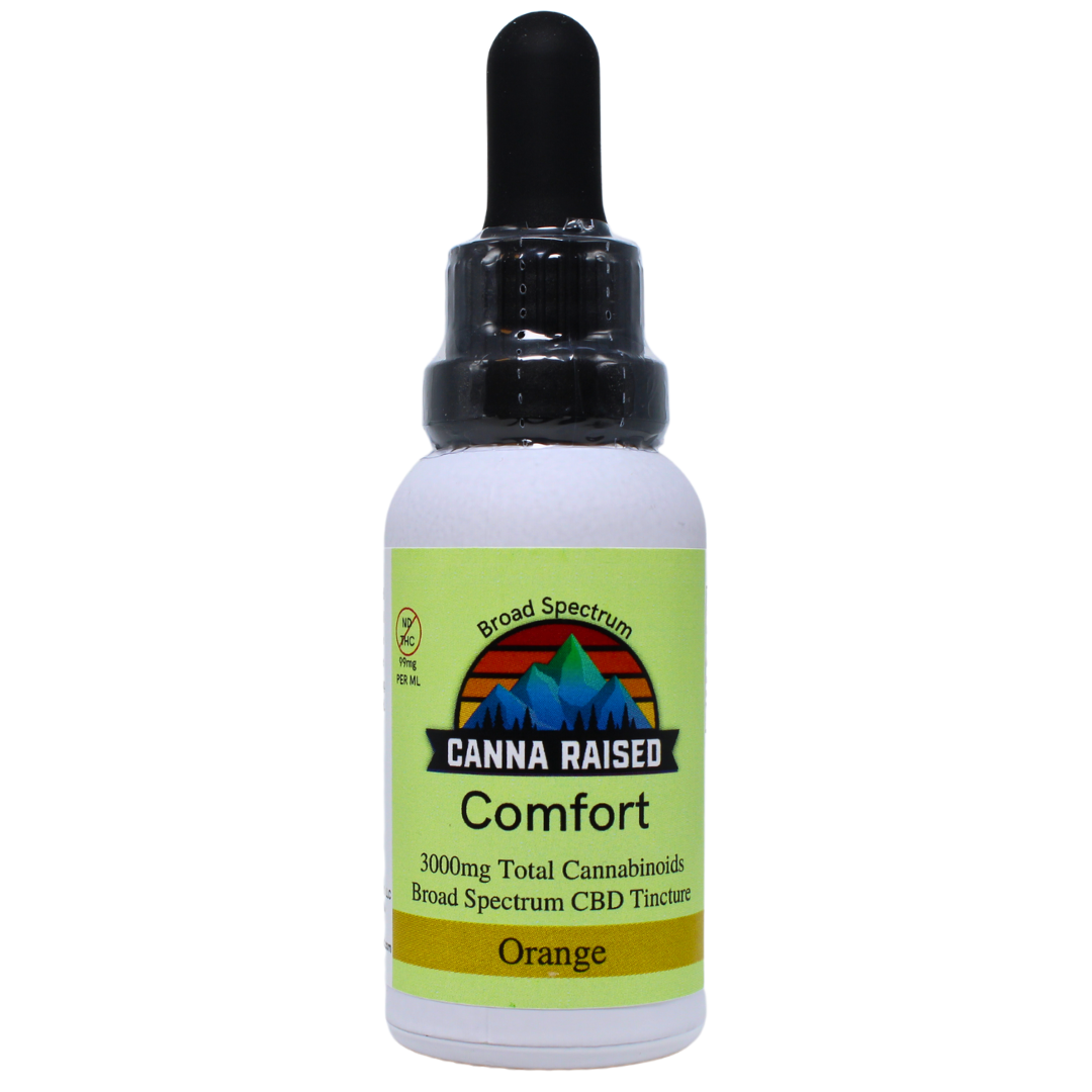 Comfort: Broad Spectrum CBD Tincture (3,000mg/Bottle)