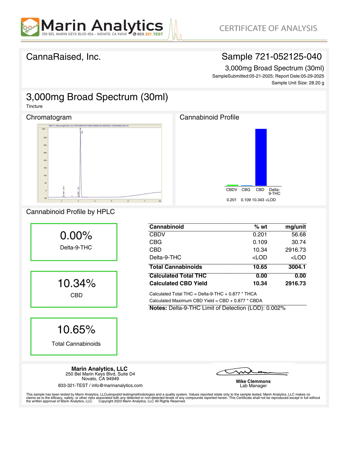 Comfort: Broad Spectrum CBD Tincture (3,000mg/Bottle)