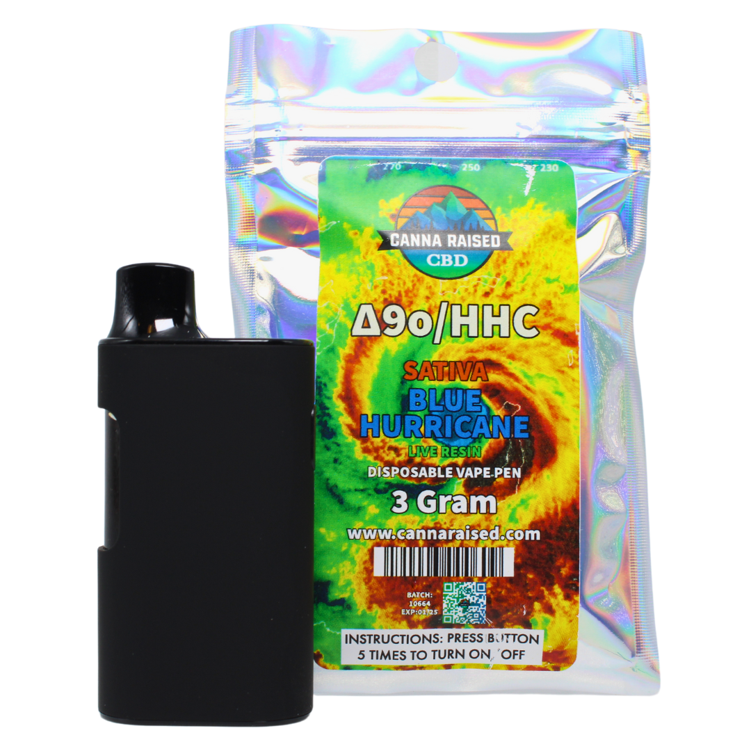 CannaRaised: Delta 9o/HHC Live Resin Disposable Vape (1ml-3ml)