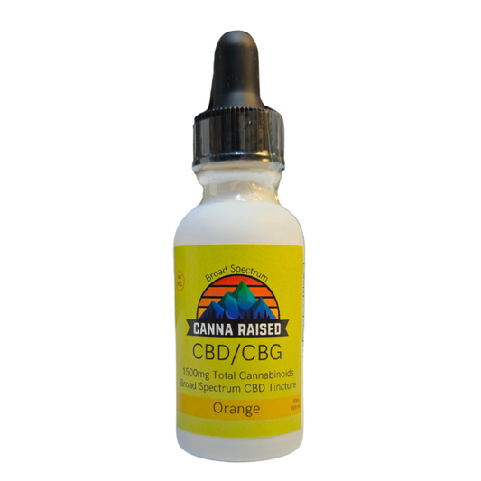 CannaRaised: Calming Blend 1500mg Broad Spectrum CBD & CBG Tincture (30ml)