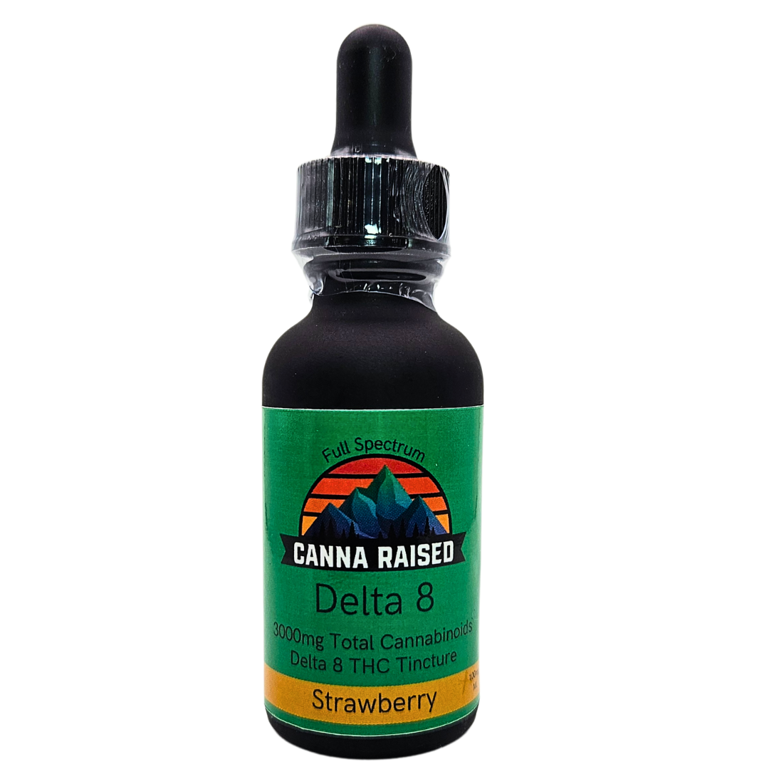 CannaRaised: Delta 8 Tincture 3,000mg (99mg/1ml)