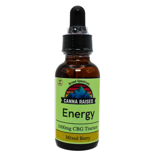 CannaRaised: Broad Spectrum CBG Energy Tincture (1000mg/Bottle)