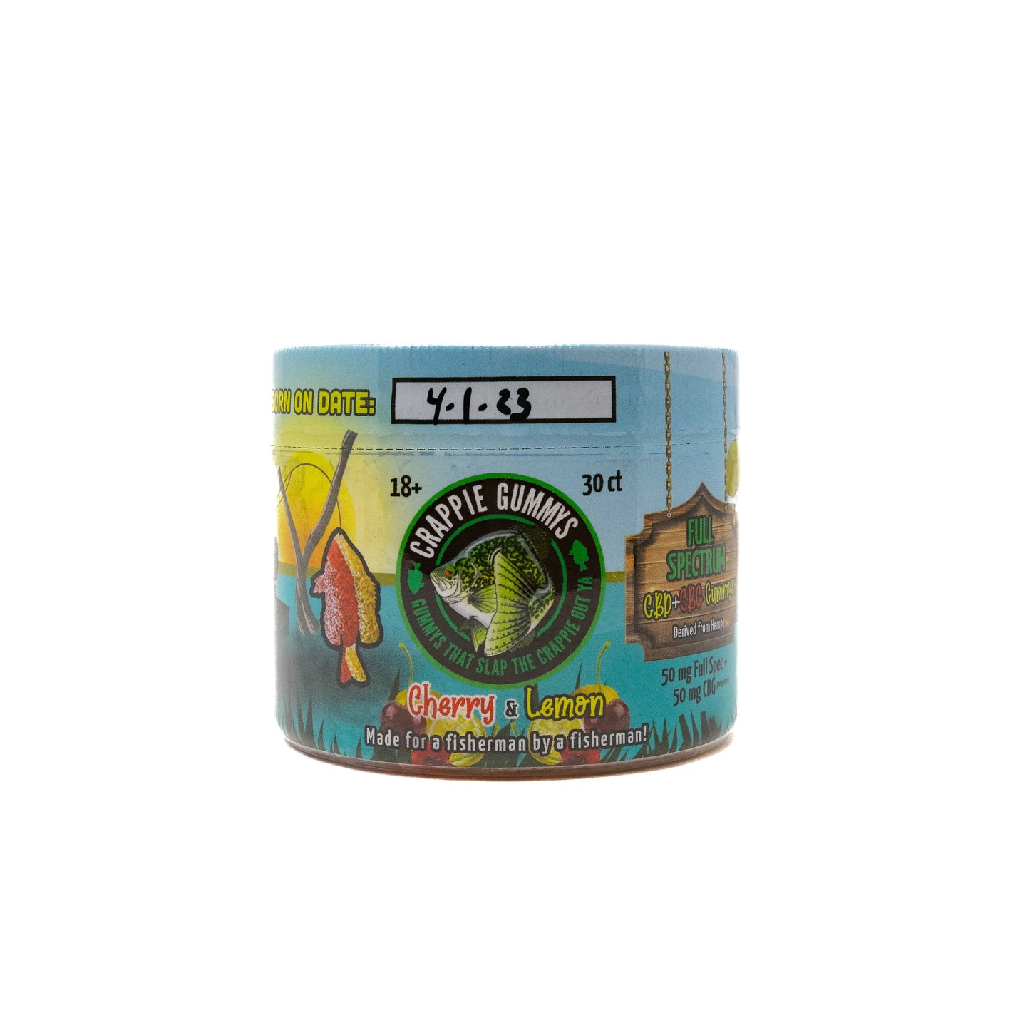 Crappie Gummies: Full Spectrum CBD + CBG (100mg)