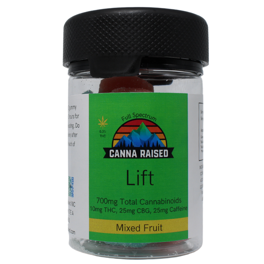 Lift: Energizing Gummies (10mg Delta 9, 25mg CBG, 25mg Caffeine/Piece)