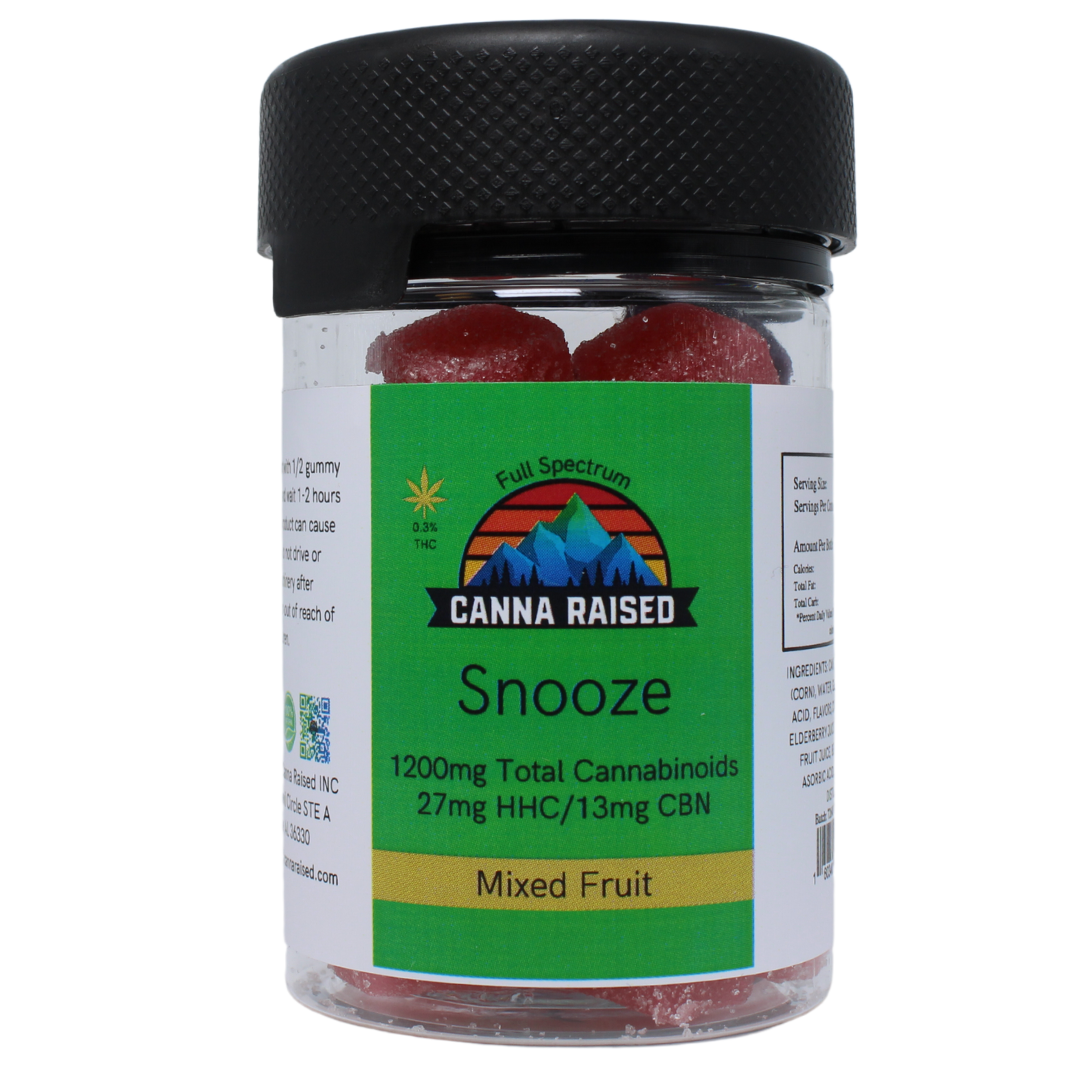 Snooze: CBN, HHC Gummies (40mg/Piece)