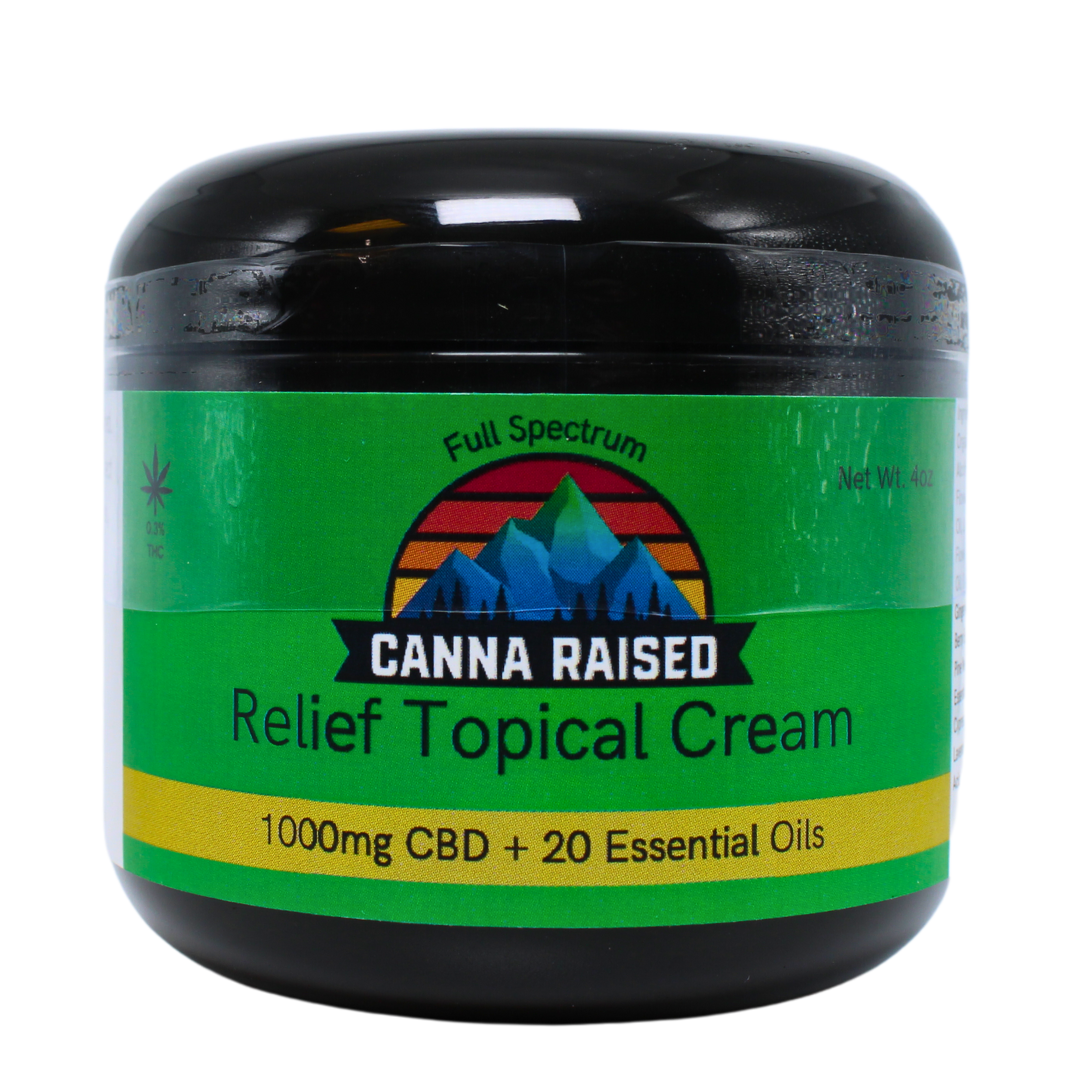 Relief: Full Spectrum CBD and 20 Essential Oils Topical (1,000mg/Bottle)