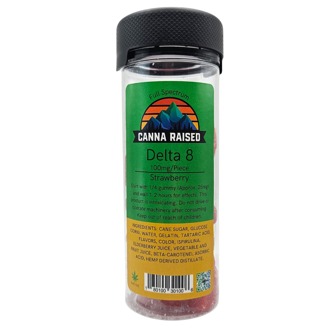 CannaRaised: Delta 8 Gummies (100mg/Piece)
