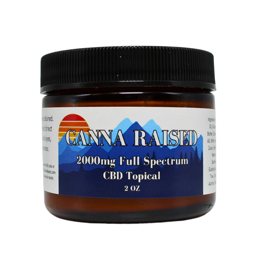 CannaRaised: Full Spectrum CBD Topical (2,000mg/Bottle)