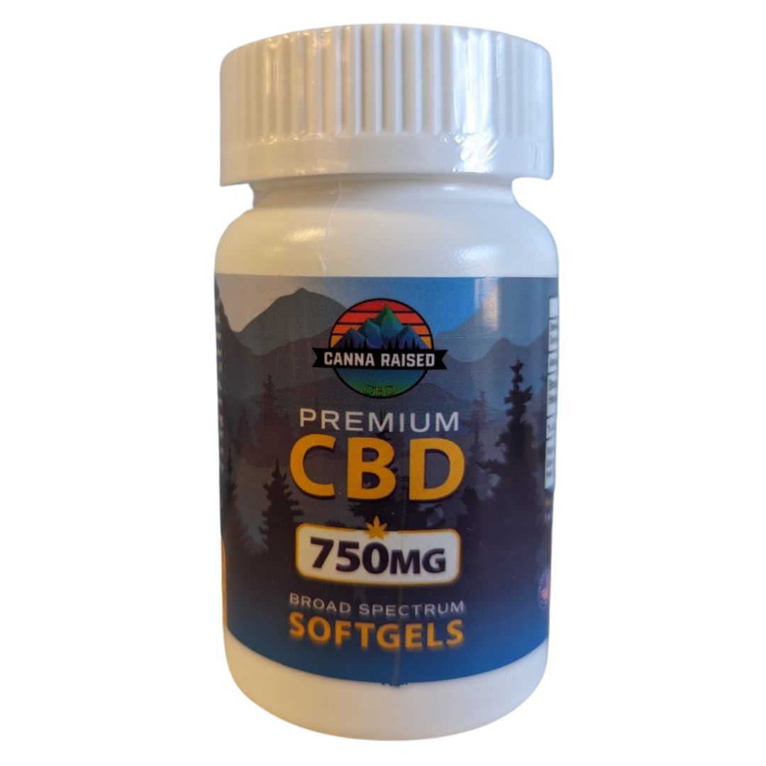 Cannaraised Broad Spectrum Cbd Capsules 25mg 30ct Canna Raised Cbd