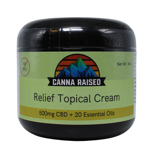 Relief: Broad Spectrum CBD and 20 Essential Oils Topical (500mg/Bottle)