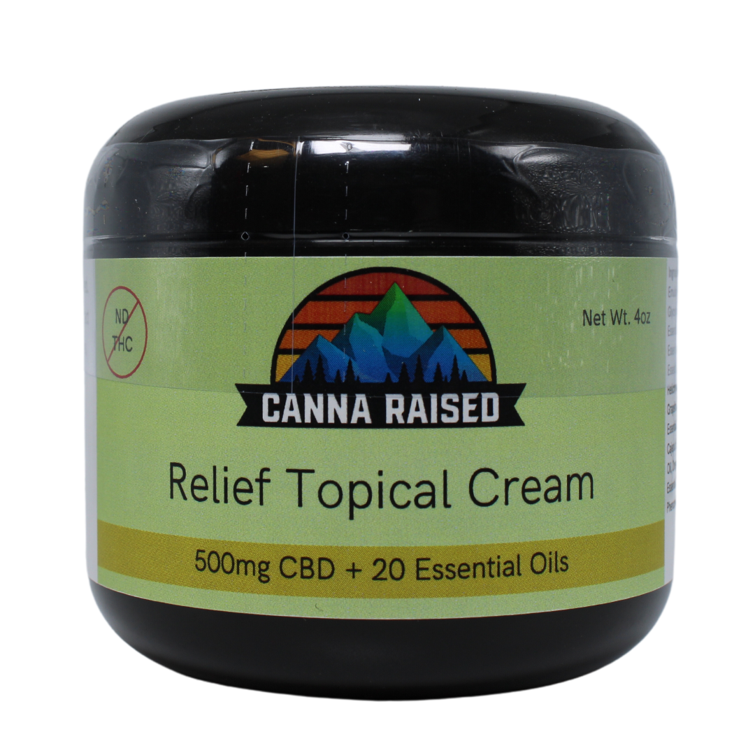 Relief: Broad Spectrum CBD and 20 Essential Oils Topical (500mg/Bottle)