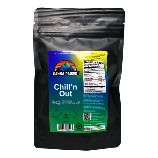 Chill'n Out: Calming Pet Chews (100mg/Bag)