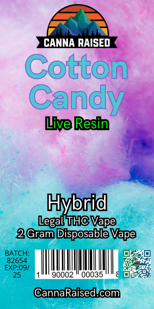 CannaRaised: Legal THC Live Resin Disposable Vape (2ml-3ml)