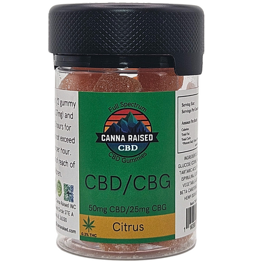 CannaRaised: CBD/CBG Gummies (75mg/30ct)