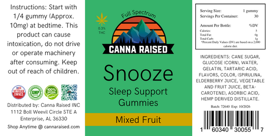 Snooze: Sleep Support Gummies (40mg/Piece)