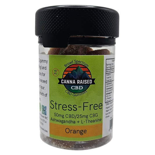 Stress-Free: CBD, CBG, Ashwagandha & L-Theanine Gummy