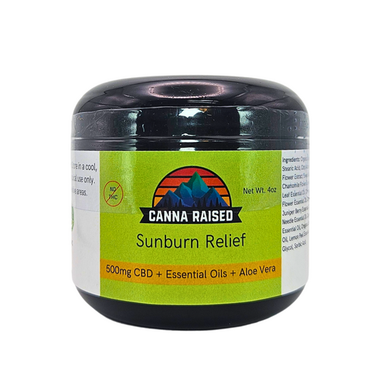 Sunburn Relief: Broad Spectrum CBD and 20 Essential Oils Topical (500mg/Bottle)